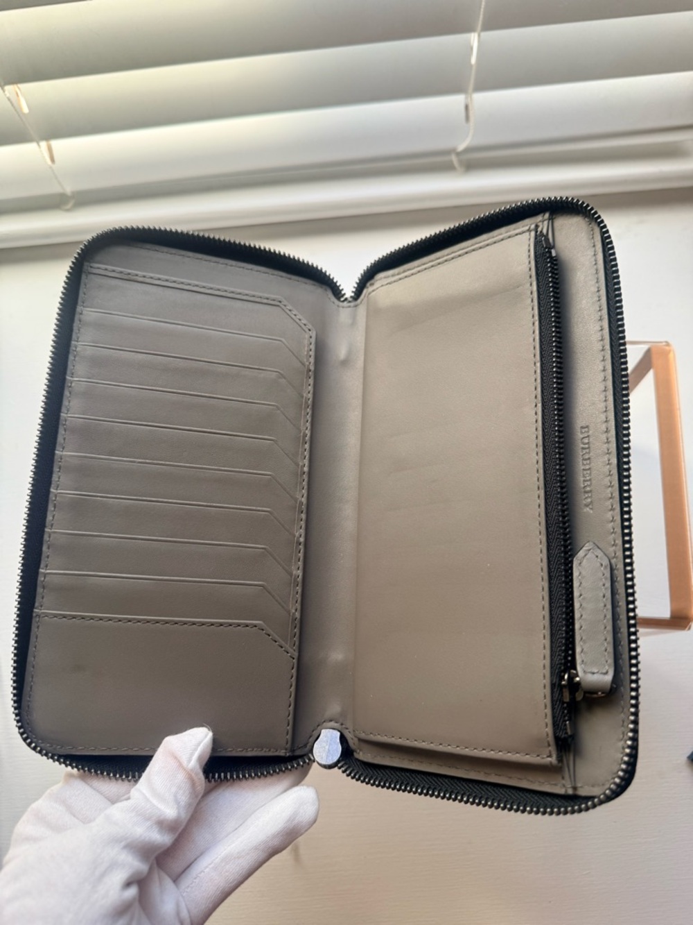 ✨ Burberry organizer Charcoal Check Authentic excellent / Unisex - Picture 3 of 8